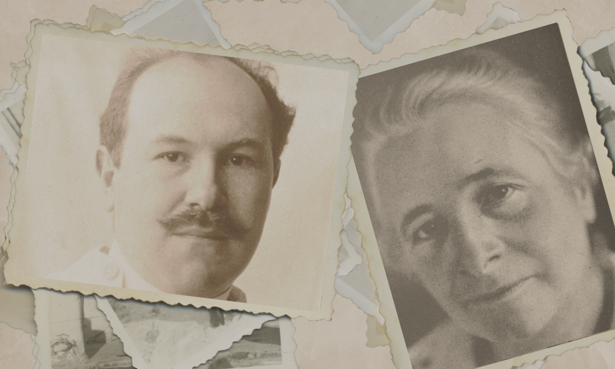 Collage mit Fotos von Leopold Langstein und Anna von Gierke.