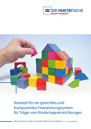 Broschüre: Finanzierungssystem für Träger von Kindertageseinrichtungen