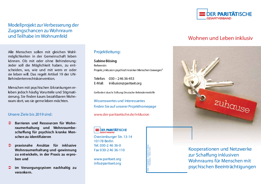 Flyer Projekt Inklusion