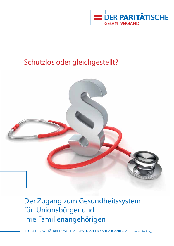 Gesundheitssystem für Unionsbürger und ihre Familienangehörigen Gesundheitssystem für Unionsbürger und ihre Familienangehörigen