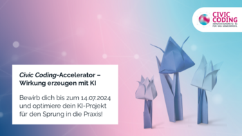 Einladung zur Teilnahme am Civic Coding Accellerator