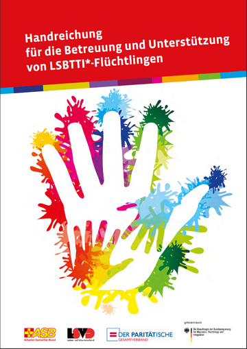 Titelseite der Handreichung zur Unterstützung und Betreuung von LSBTTI*Flüchtlingen