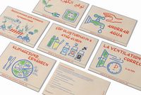 Postkarten mit Klimaschutztipps in mehreren Sprachen