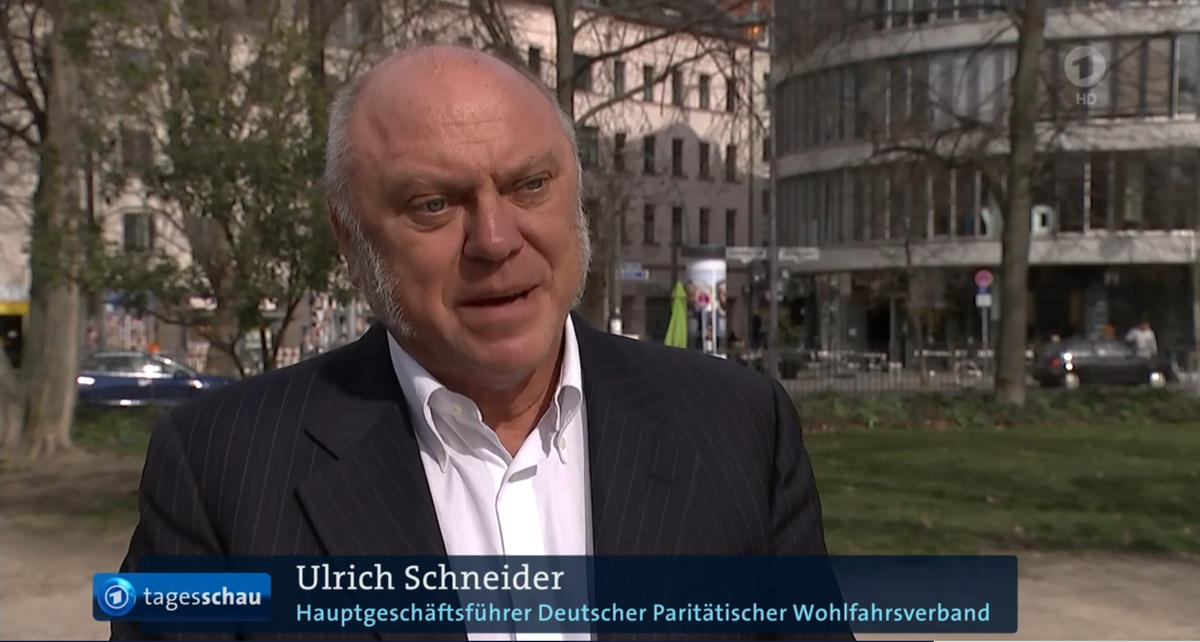 Ulrich Schneider in der Tagesschau Ulrich Schneider in der Tagesschau