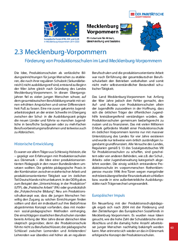 Arbeitshilfe 14 - Länderprogramme Mecklenburg-Vorpommern, Niedersachsen