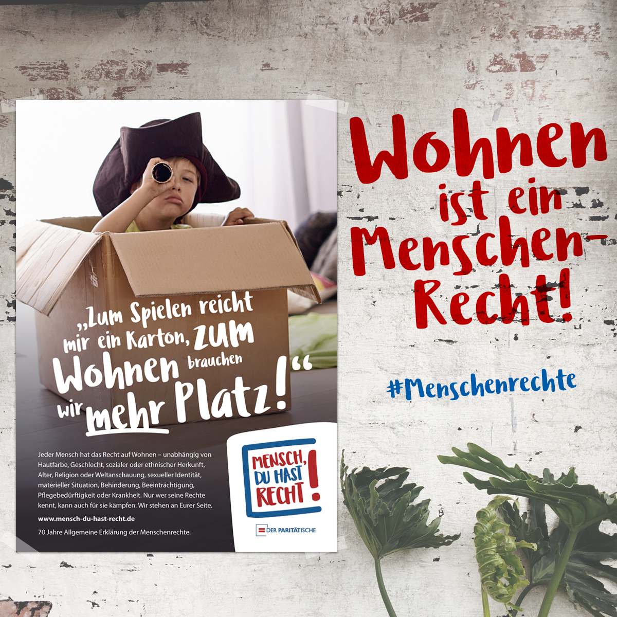 Kampagnenmotiv "Recht auf Wohnen" Kampagnenmotiv "Recht auf Wohnen"