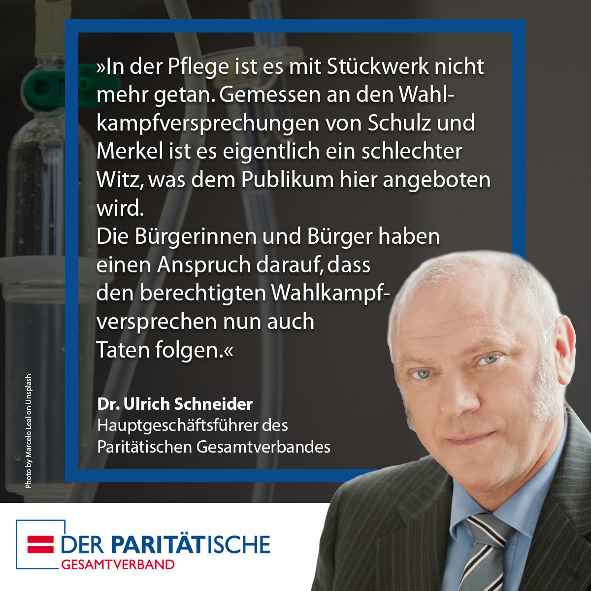 Zitat aus Pressemeldung und Foto von Ulrich Schneider Zitat aus Pressemeldung und Foto von Ulrich Schneider