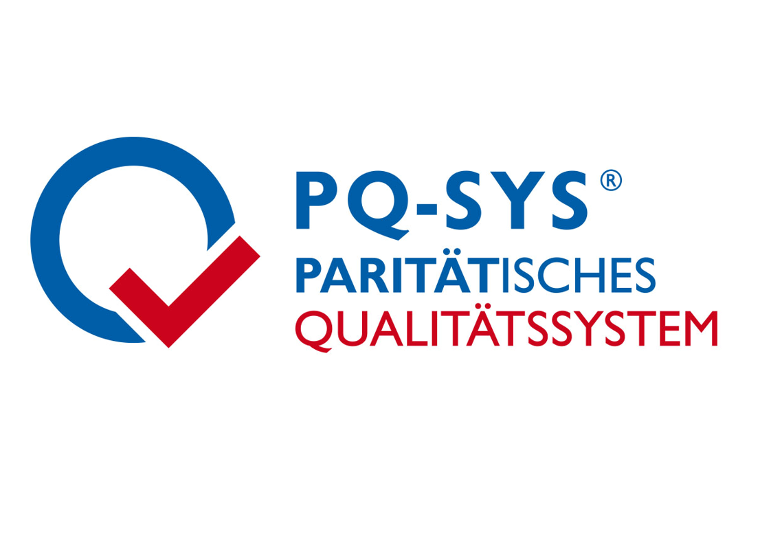 zu sehen ist ein Logo des Paritätischen Qualitätssystems PQ-Sys